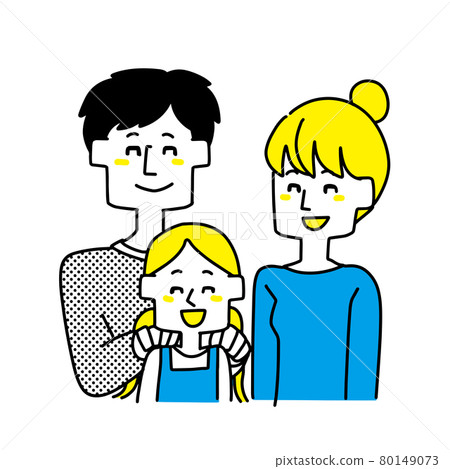 Illustration of a family of three Illustration of a family of three 80149073