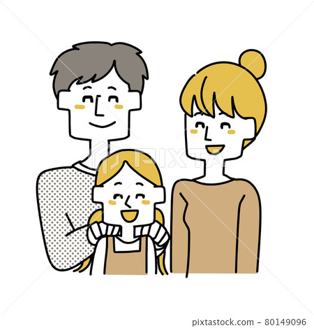 Three-person family Three-person family 80149096