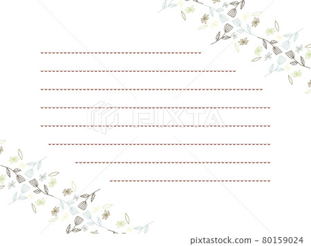 棕色和藍色花字母框架 80159024