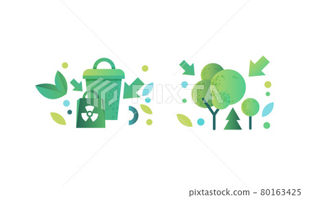 Eco Friendly Technologies Icons Set, Eco Related Symbols, Environment Protection Concept Flat Vector Illustration Eco Friendly Technologies Icons Set, Eco Related Symbols, Environment Protection Concept Flat Vector Illustration 80163425