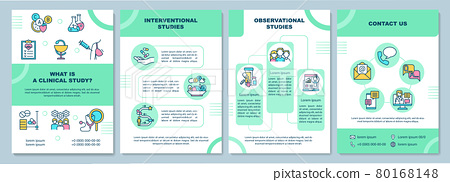 Clinical study explanation brochure template - Stock Illustration ...