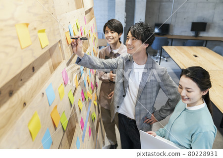 休閒商務團隊頭腦風暴圖片 休閒商務團隊頭腦風暴圖片 80228931