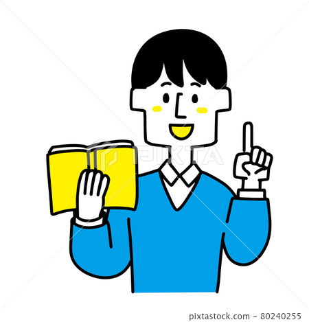 A teacher explaining the important points of a textbook A teacher explaining the important points of a textbook 80240255