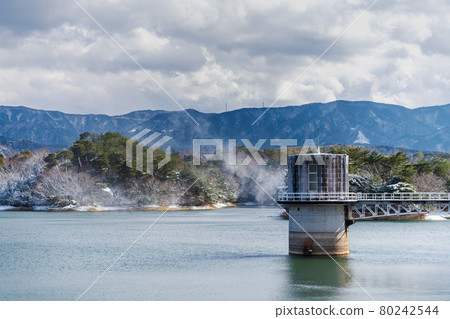 Manno Pond snow scene 80242544