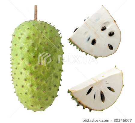 Soursop fruit isolated on white background 80246067