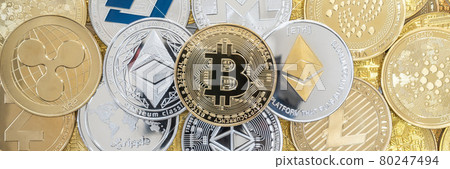 Cryptocurrency Bitcoin BTC with altcoin digital coin crypto currency, ETH Ethereum, ADA, XRP Ripple, LTC Litecoin, IOTA Miota, ZEC Zcash, XMR Monero, GASH, defi p2p decentralized financial tech market Cryptocurrency Bitcoin BTC with altcoin digital coin crypto currency, ETH Ethereum, ADA, XRP Ripple, LTC Litecoin, IOTA Miota, ZEC Zcash, XMR Monero, GASH, defi p2p decentralized financial tech market 80247494