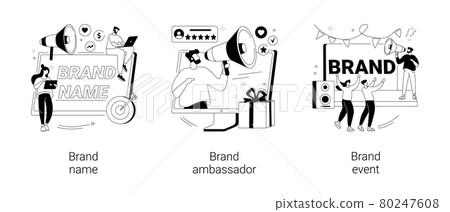 Business reputation building abstract concept vector illustrations. 80247608