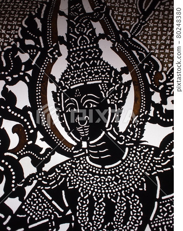 Shadow play in Thailand (Ratchaburi Province / Wat Khanon Temple) Shadow play in Thailand (Ratchaburi Province / Wat Khanon Temple) 80248380
