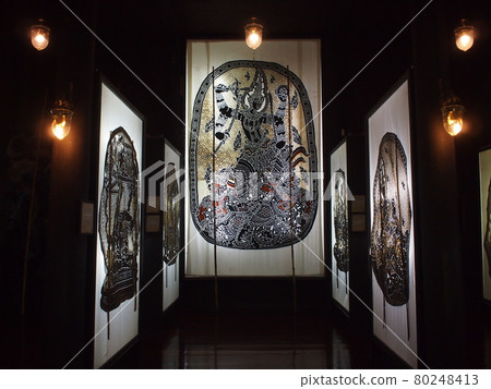 Shadow play in Thailand (Ratchaburi Province / Wat Khanon Temple) Shadow play in Thailand (Ratchaburi Province / Wat Khanon Temple) 80248413