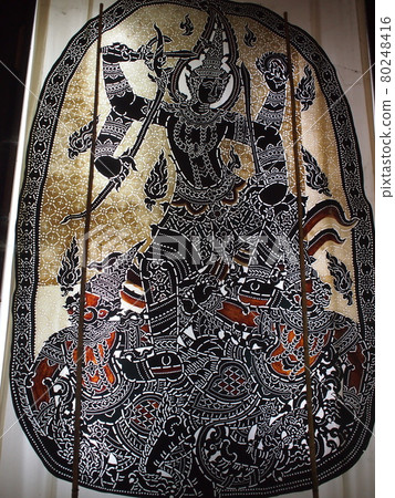 Shadow play in Thailand (Ratchaburi Province / Wat Khanon Temple) Shadow play in Thailand (Ratchaburi Province / Wat Khanon Temple) 80248416