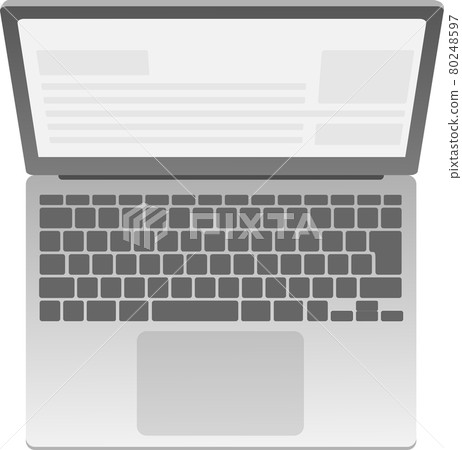 Glossy laptop material seen from above Glossy laptop material seen from above 80248597