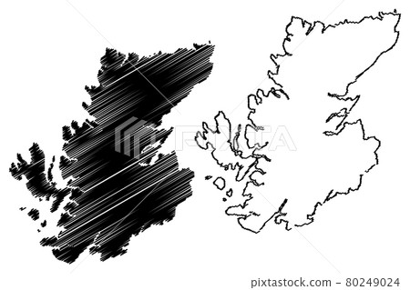 Highland (council area) map vector.... Highland (council area) map vector.... 80249024