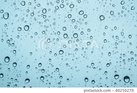 Water drops on glass 80250278
