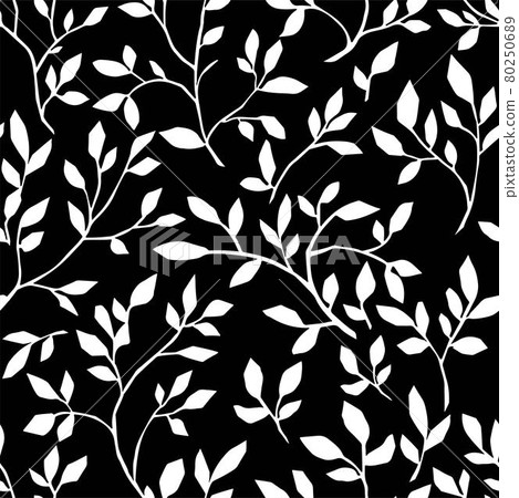 Floral ornaments, foliage and branches pattern Floral ornaments, foliage and branches pattern 80250689