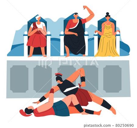 Gladiator fight and voting, roman performance Gladiator fight and voting, roman performance 80250690