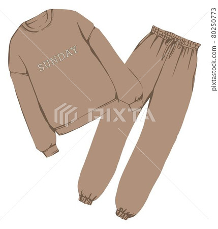 Trendy sports suit, warm sweatshirt and pants 80250773