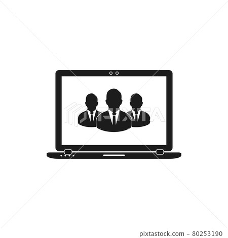 Online Business Team Icon. Flat style vector EPS. 80253190