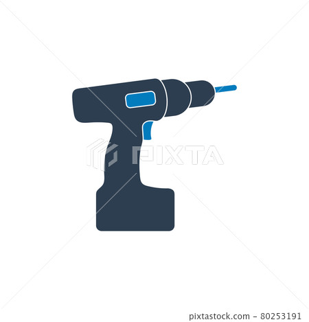 Drilling Machine Icon. Flat style vector EPS. 80253191