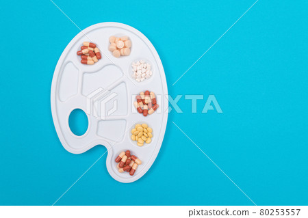 Pharmaceutical Industry and Medicinal Products - Different Colored Pills 80253557