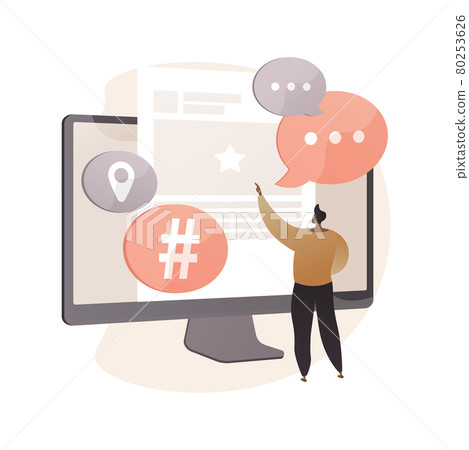 Microblog platform abstract concept vector illustration. Microblog platform abstract concept vector illustration. 80253626