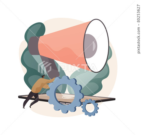 Social media management abstract concept vector illustration. Social media management abstract concept vector illustration. 80253627