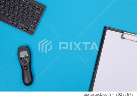 Digital Gadgets on Blue Table 80253675