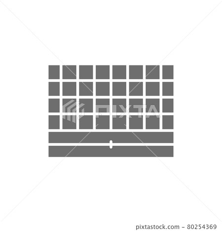 Vector chess board, portable game grey icon. 80254369