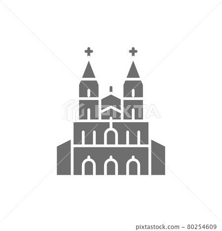 Cologne Cathedral, landmark of German grey icon. Cologne Cathedral, landmark of German grey icon. 80254609