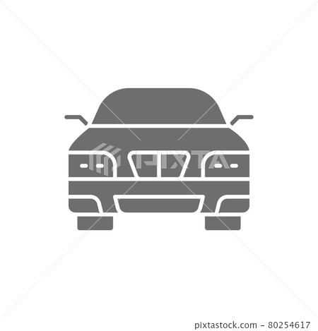 Car, automobile, transport grey icon. Isolated on white background Car, automobile, transport grey icon. Isolated on white background 80254617