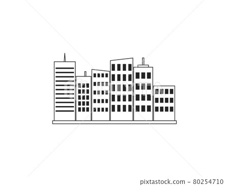 City, landscape, view, line flat. Vector illustration. City, landscape, view, line flat. Vector illustration. 80254710