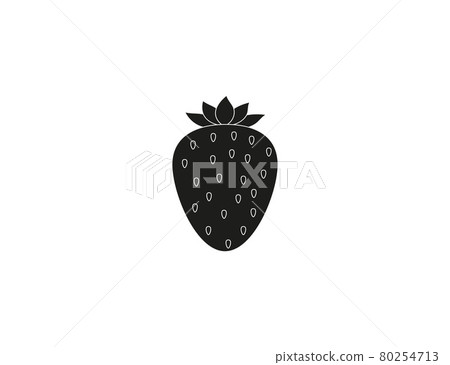 Strawberry, fruit icon. Vector illustration. Flat design. 80254713