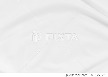 Abstract and soft focus wave of white fabric background, white texture and detail 80255125