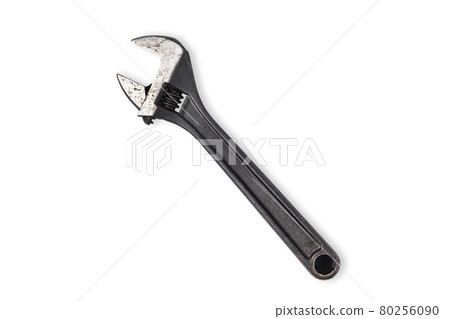 Close Up of an Spanner wrench isolated on a white background Close Up of an Spanner wrench isolated on a white background 80256090