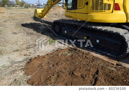 Construction machinery at civil construction site Construction machinery at civil construction site 80256100
