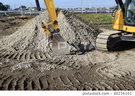 Construction machinery at civil construction site 80256101