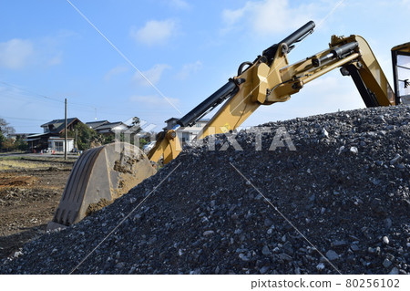 Construction machinery at civil construction site Construction machinery at civil construction site 80256102