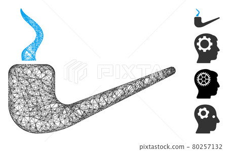 Thinking Web Vector Mesh Illustration 80257132