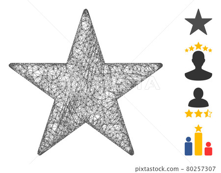 Star Web Vector Mesh Illustration Star Web Vector Mesh Illustration 80257307