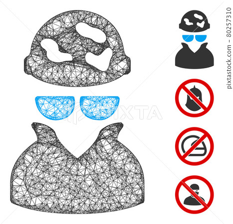 Spotted Spy Web Vector Mesh Illustration 80257310