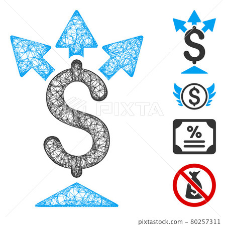 Split Payment Web Vector Mesh Illustration Split Payment Web Vector Mesh Illustration 80257311