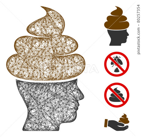 Shit Guy Web Vector Mesh Illustration 80257354