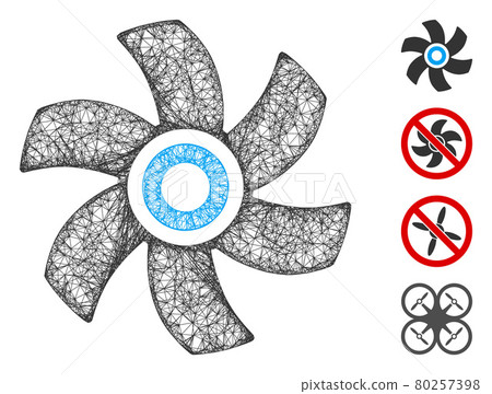 Rotor Web Vector Mesh Illustration Rotor Web Vector Mesh Illustration 80257398