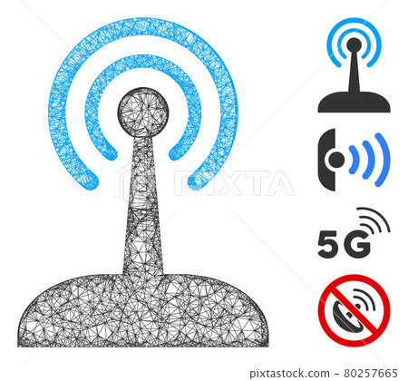Radio Joystick Web Vector Mesh Illustration 80257665