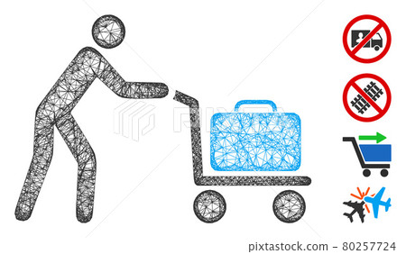 Passenger Trolley Web Vector Mesh Illustration Passenger Trolley Web Vector Mesh Illustration 80257724