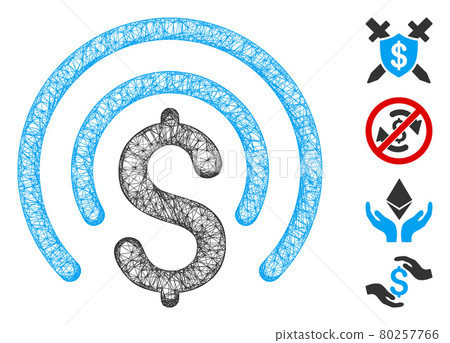 Money Sphere Web Vector Mesh Illustration Money Sphere Web Vector Mesh Illustration 80257766