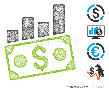 Money Charts Web Vector Mesh Illustration Money Charts Web Vector Mesh Illustration 80257785