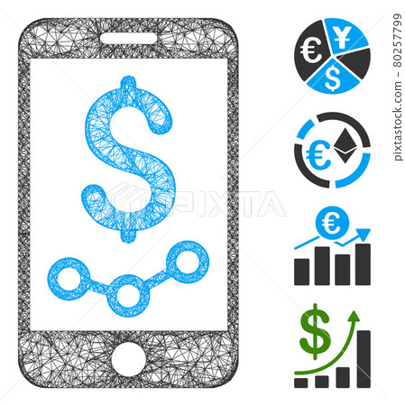 Mobile Sales Report Web Vector Mesh Illustration Mobile Sales Report Web Vector Mesh Illustration 80257799