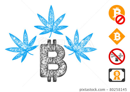 Marijuana Bitcoin Business Web Vector Mesh Illustration Marijuana Bitcoin Business Web Vector Mesh Illustration 80258145