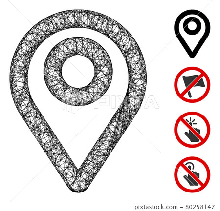 Map Pointer Web Vector Mesh Illustration 80258147