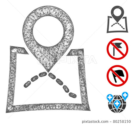 Map Marker Web Vector Mesh Illustration Map Marker Web Vector Mesh Illustration 80258150